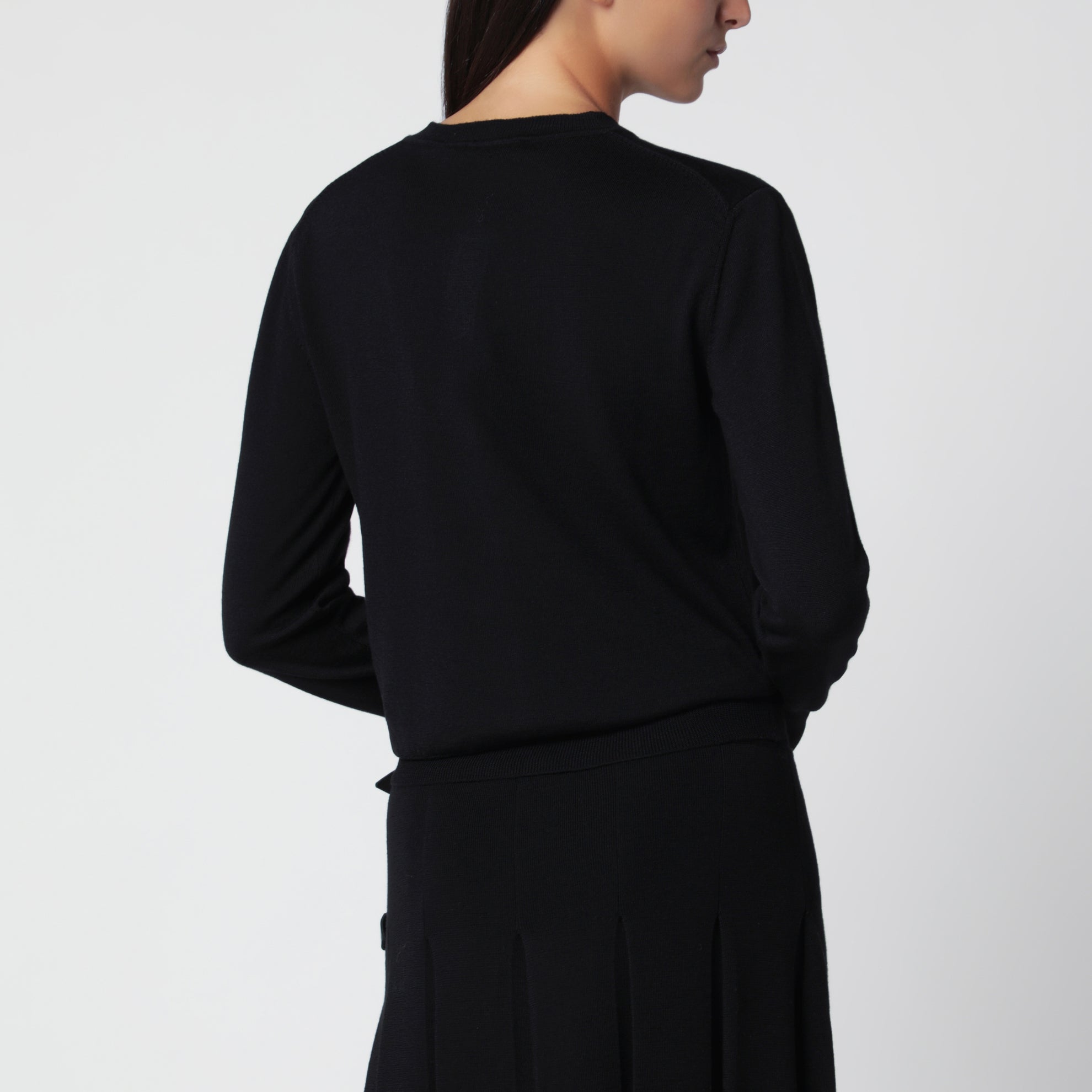 Schwarze Strickjacke mit Orb-Logo