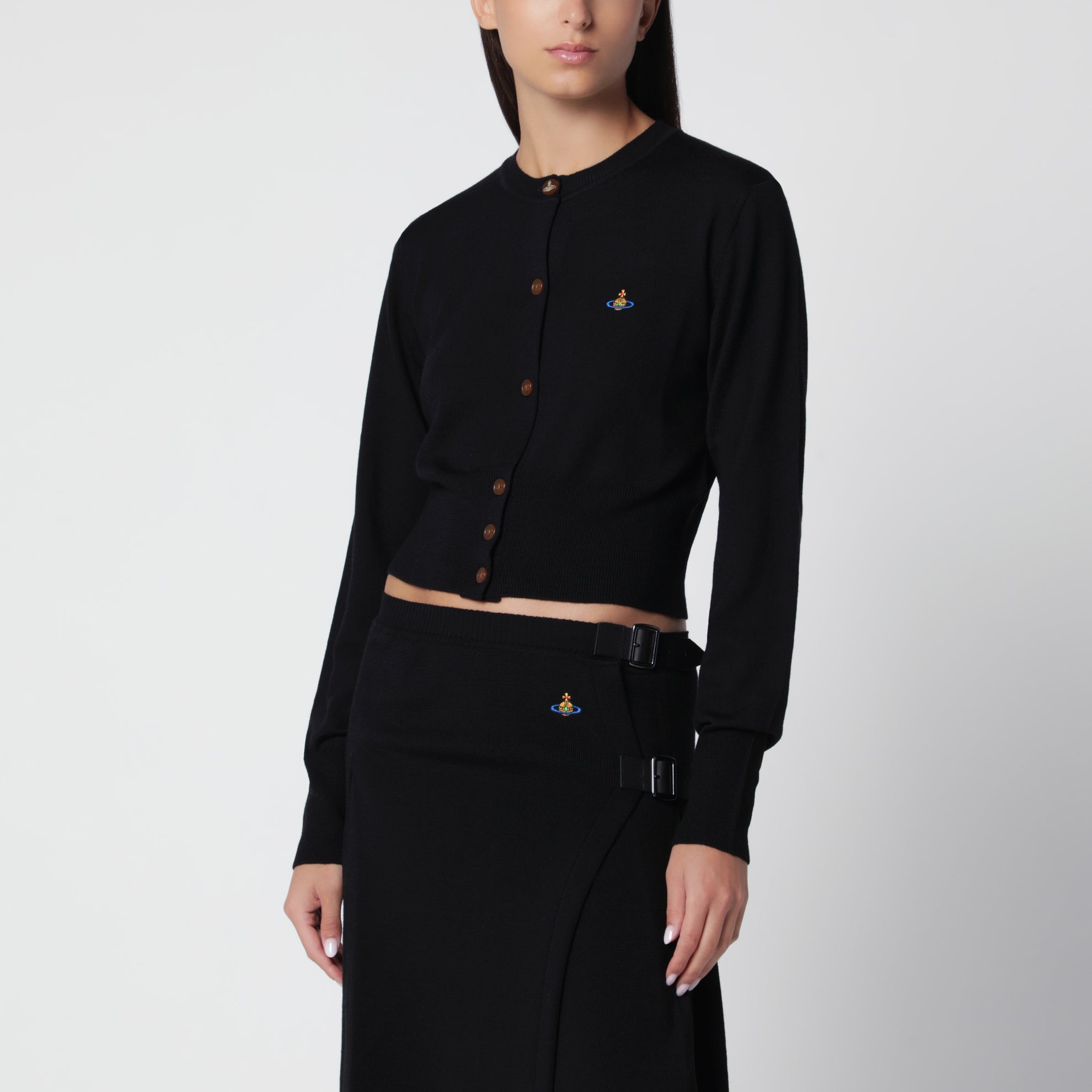 Black Bea cropped cardigan