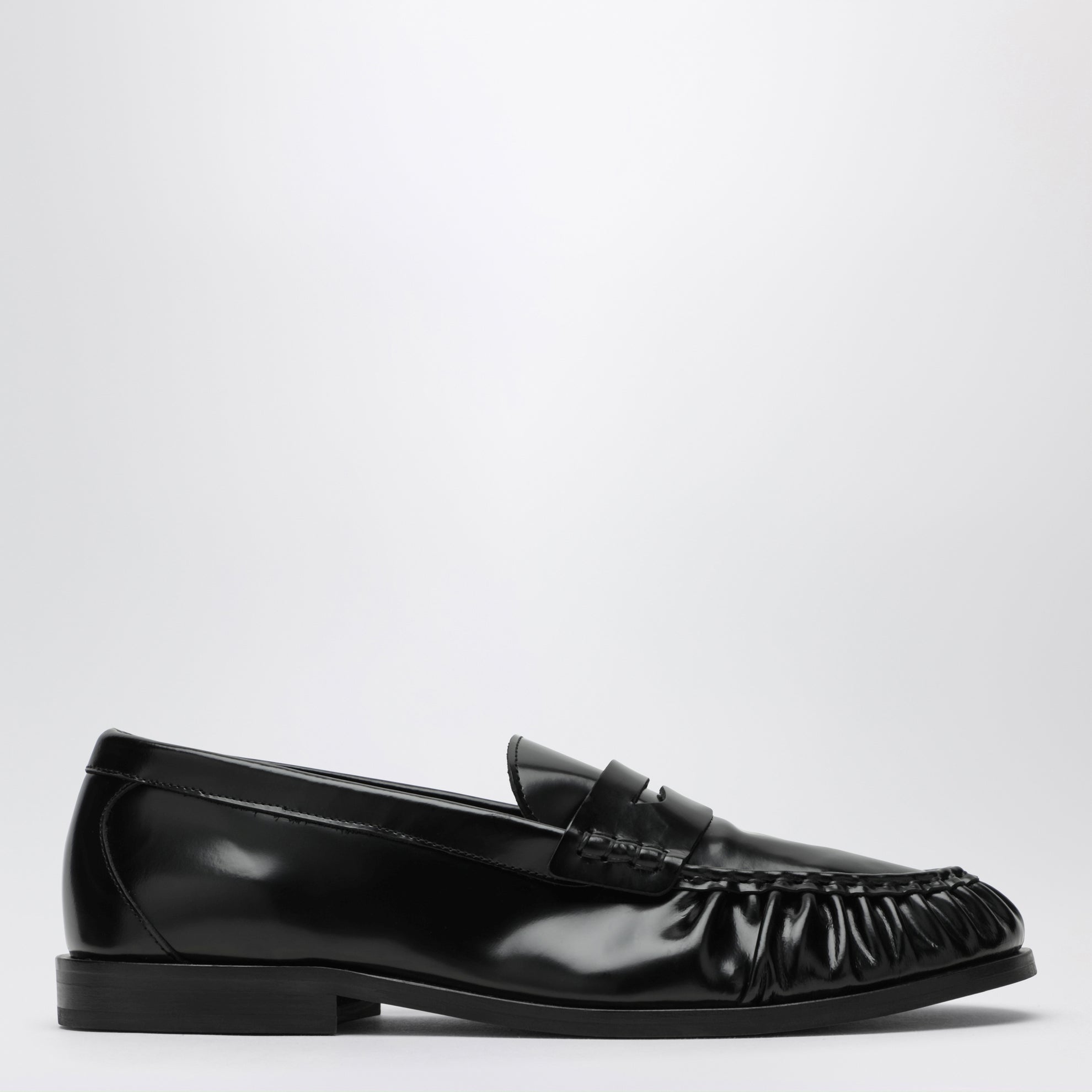 Louee Vale Loafer aus schwarzem Glattleder