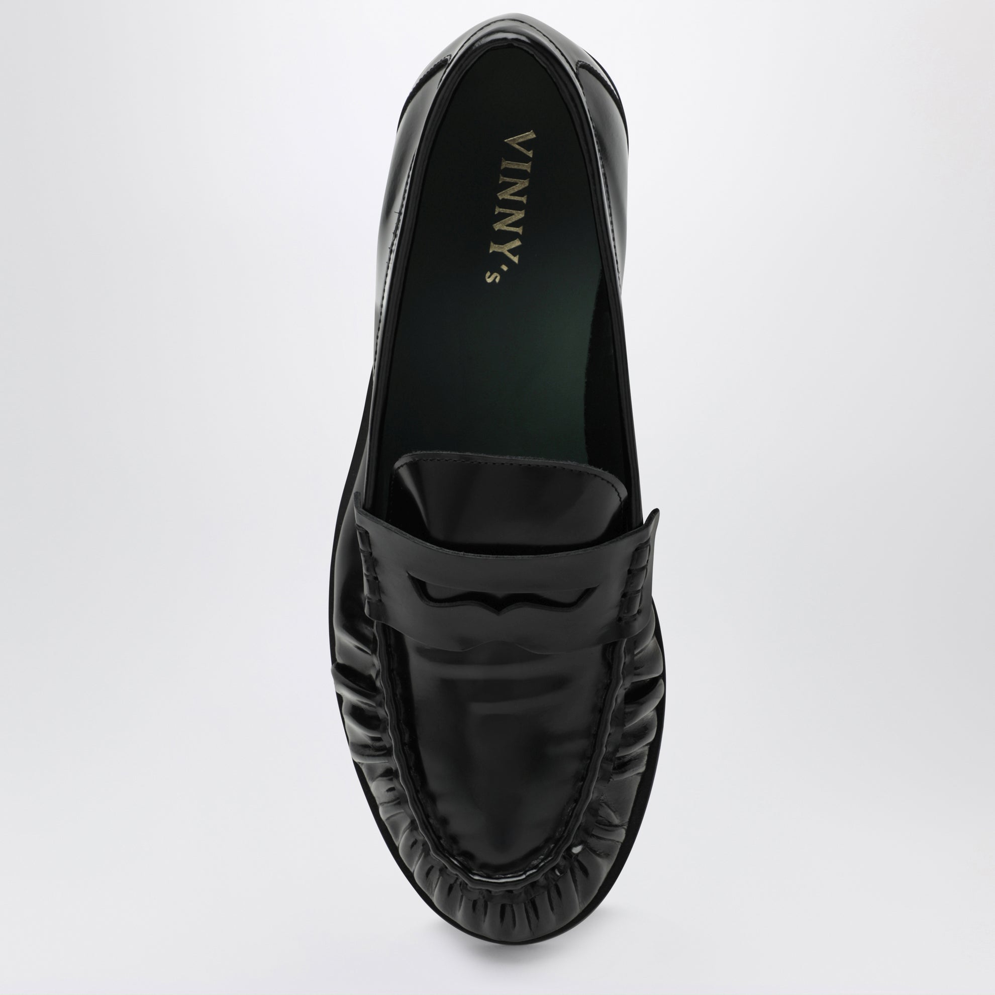 Louee Vale Loafer aus schwarzem Glattleder