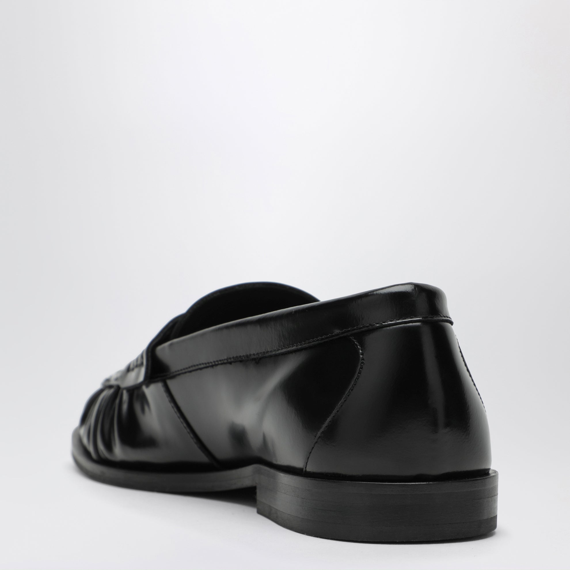 Louee Vale Loafer aus schwarzem Glattleder