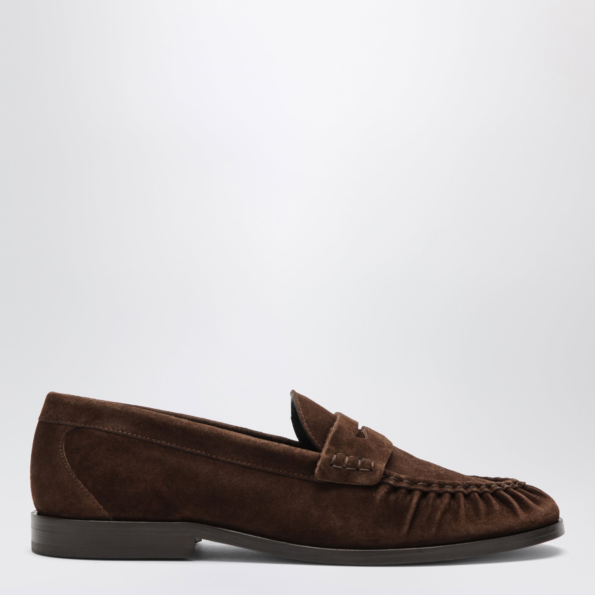 Mocassini Louee Vale marroni in pelle scamosciata