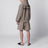 Felpa con cappuccio in cotone felpato color taupe