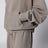 Felpa con cappuccio in cotone felpato color taupe