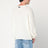 Cloud white nylon-blend sweater