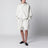Felpa con zip in pile di cotone grigia chiara mélange