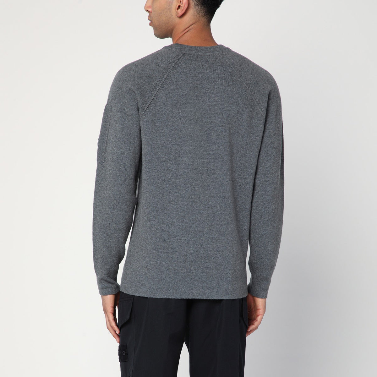 Grey wool-blend sweater