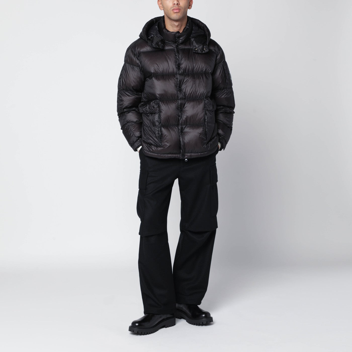 Matte black nylon jacket