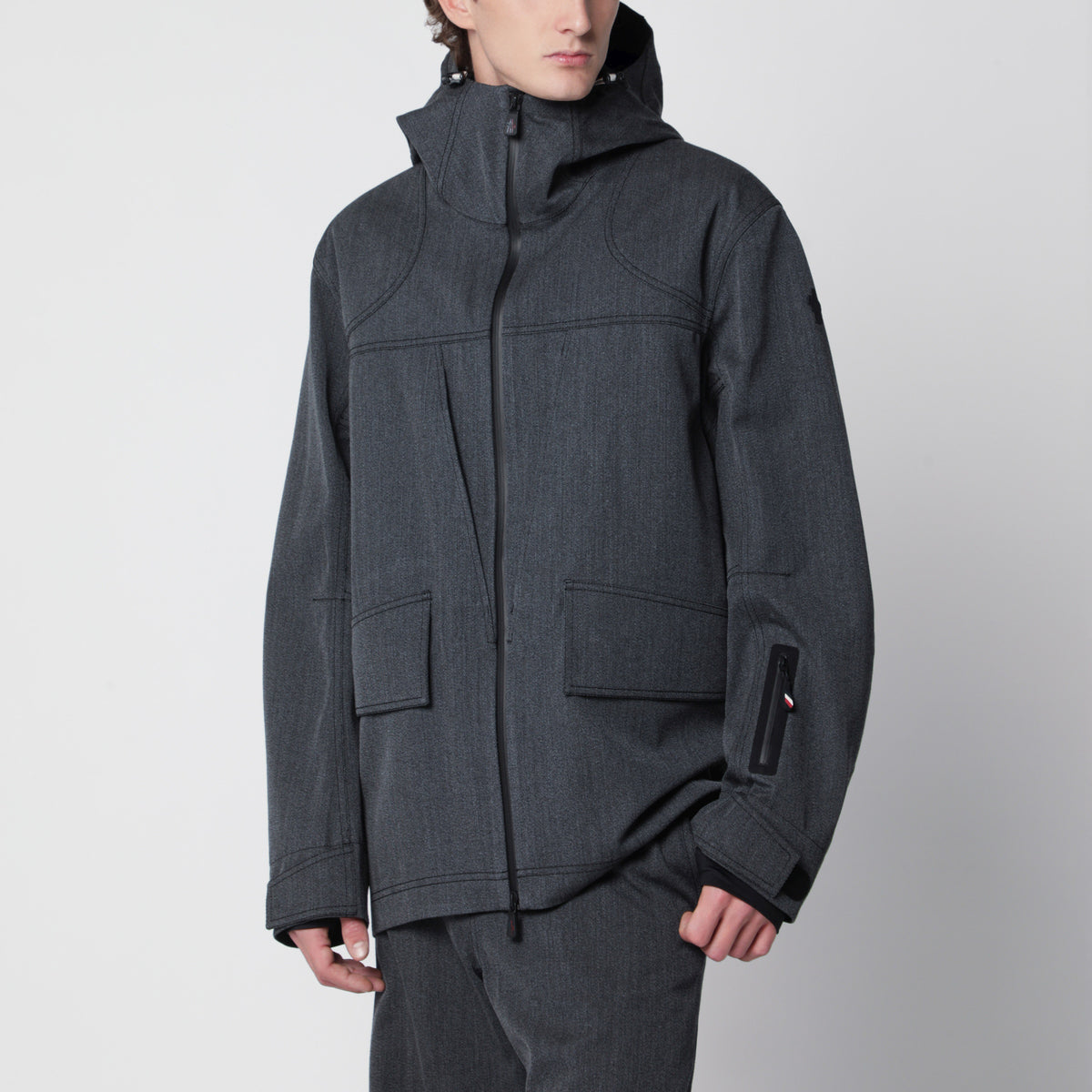 Dark grey Ardiden ski jacket in technical wool