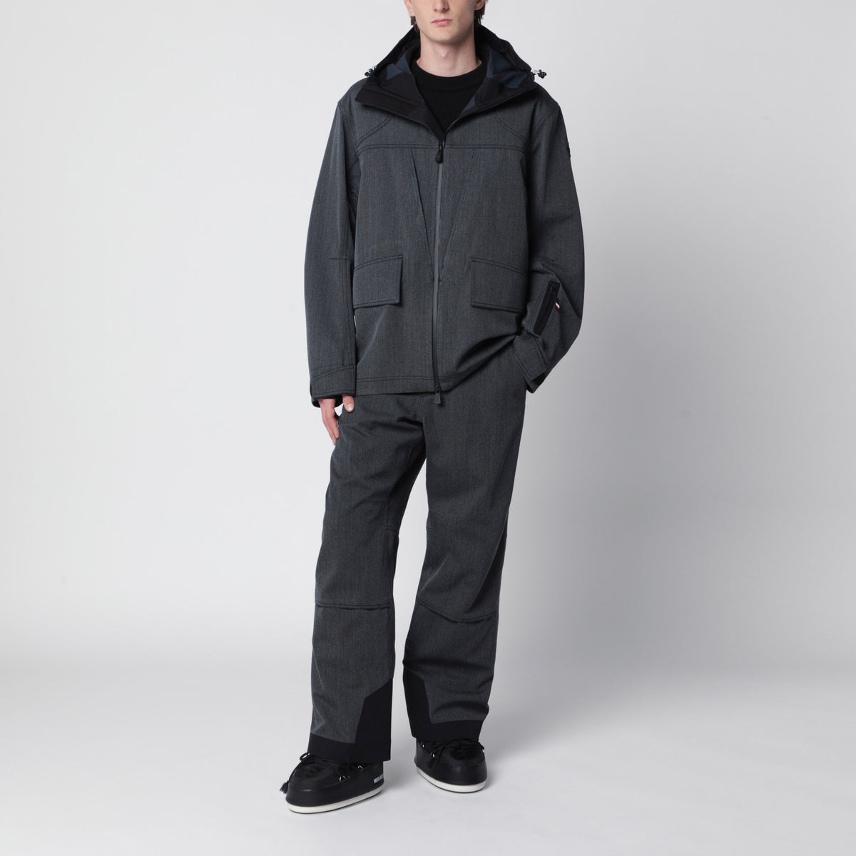Dark grey Ardiden ski jacket in technical wool