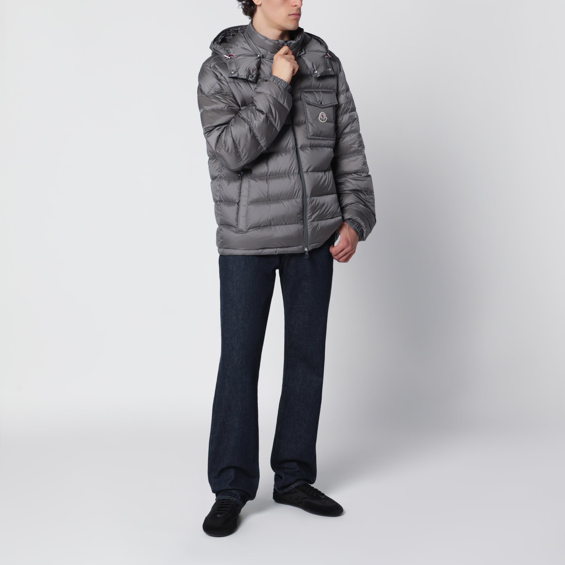 Short Verith down jacket in grey