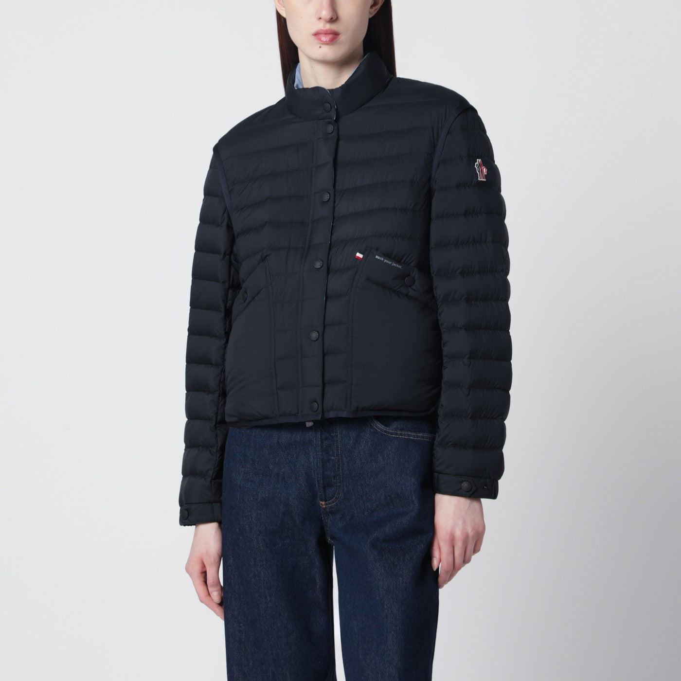 Madulains packbare Daunenjacke blau