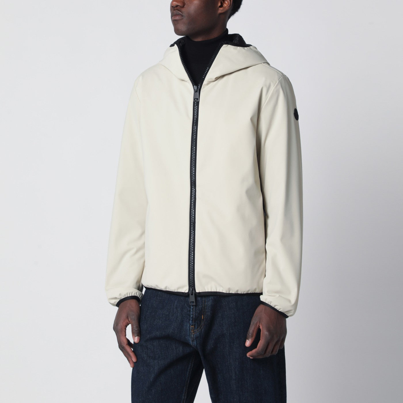 Piumino corto con cappuccio Altair beige