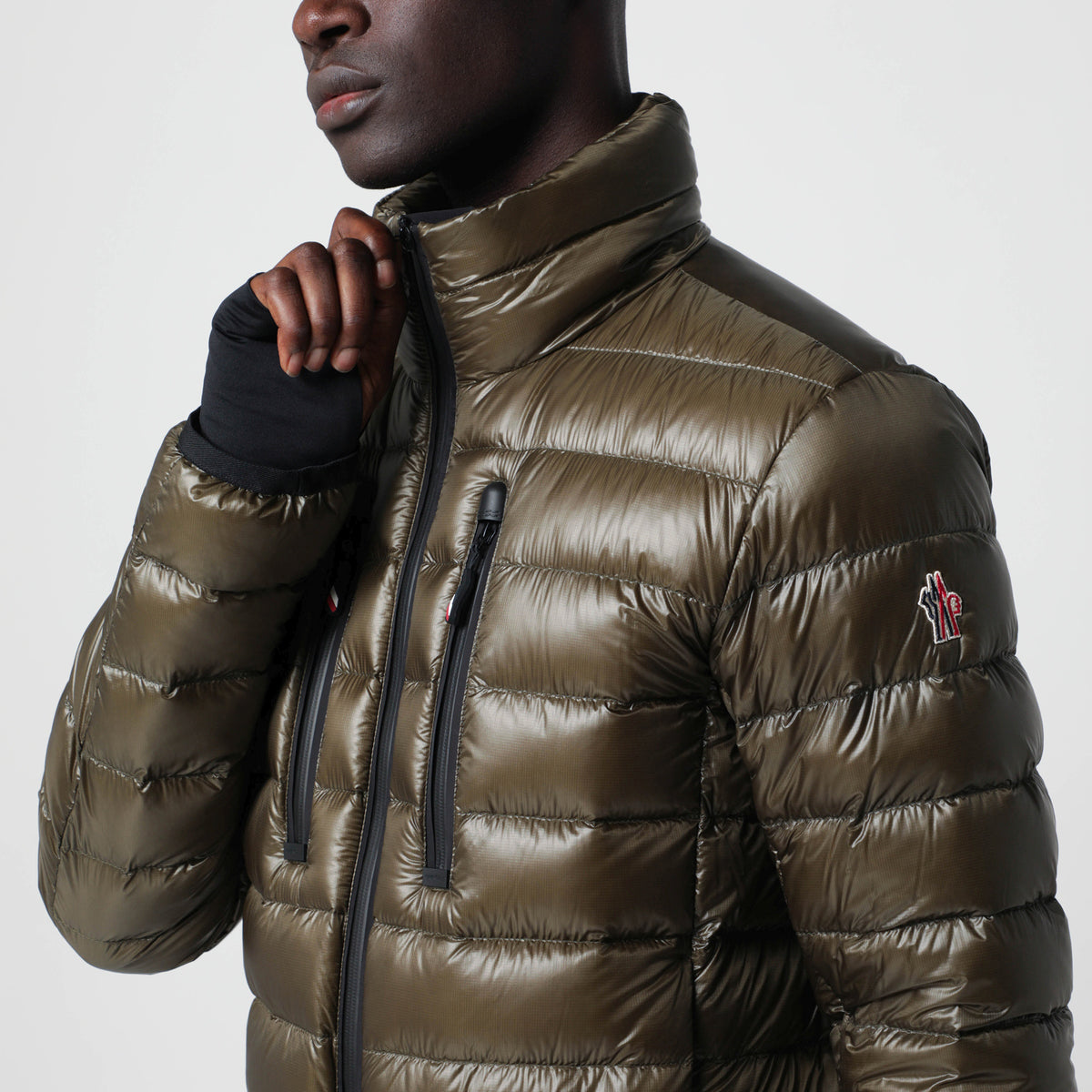 Giacca da sci Hers oliva in ripstop