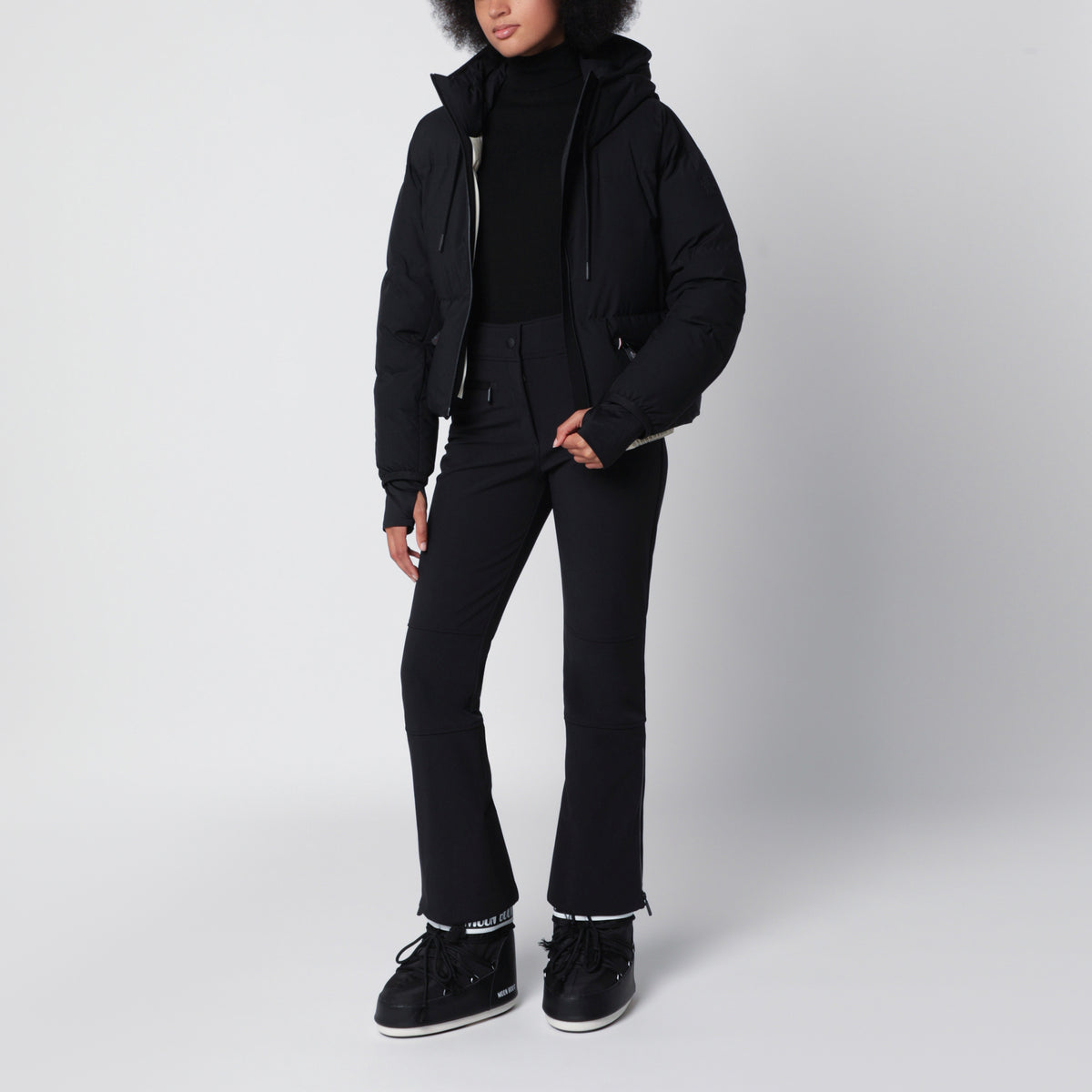 Allesaz black padded ski jacket