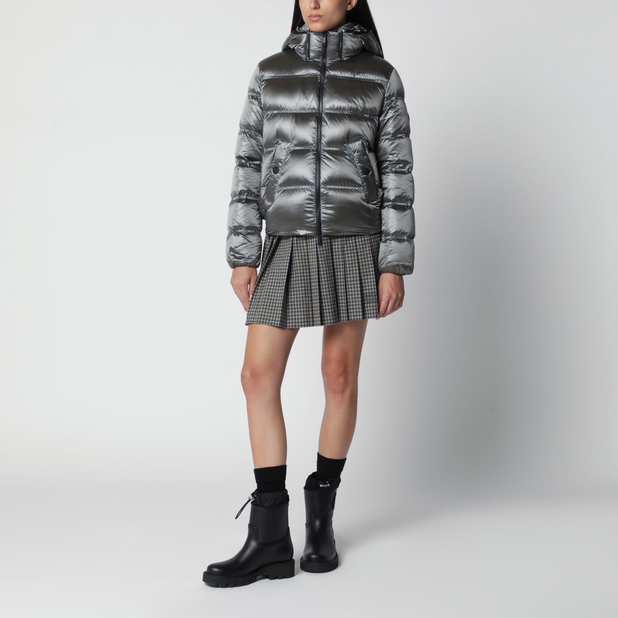 Silver Sensation short down jacket