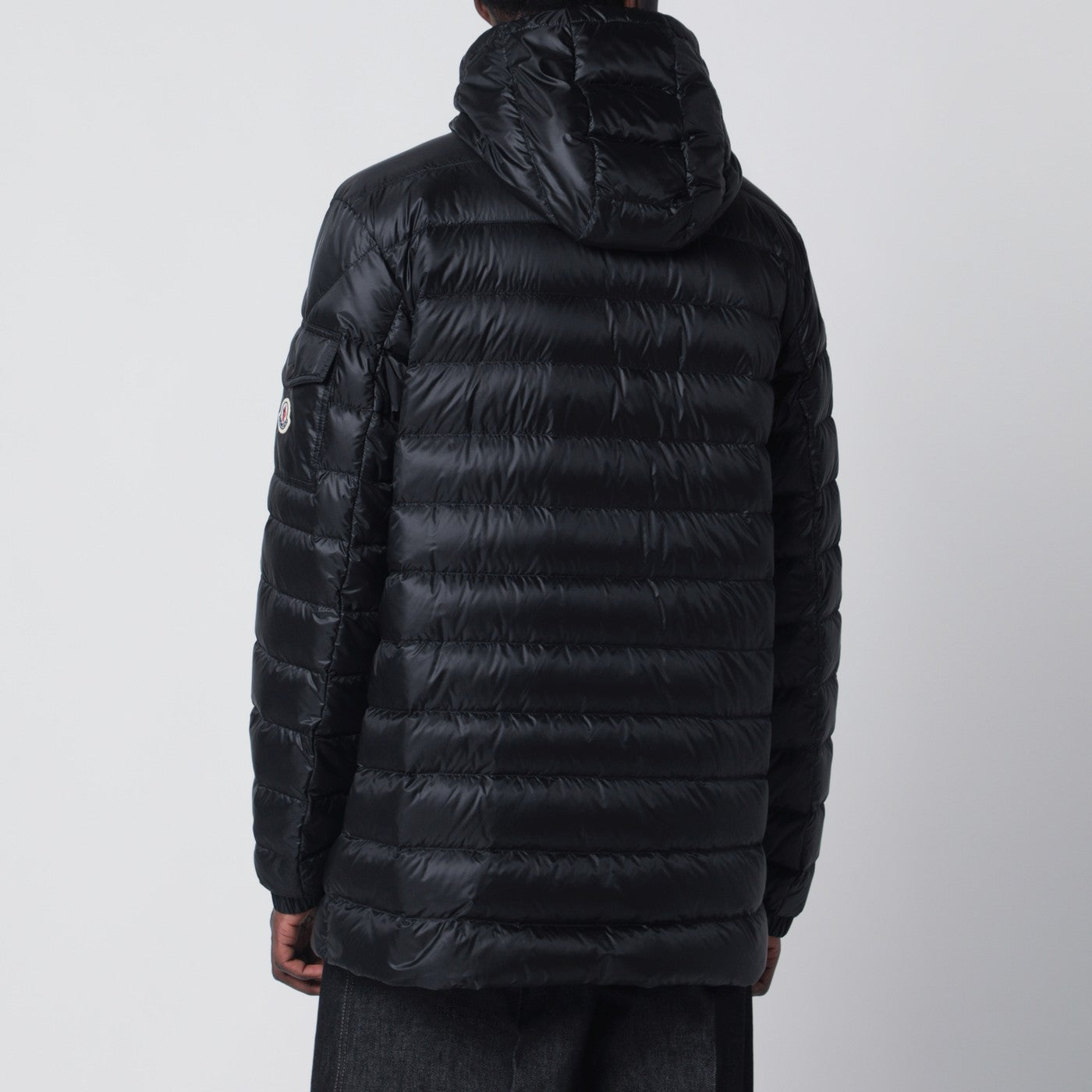 Najan short hooded down jacket black