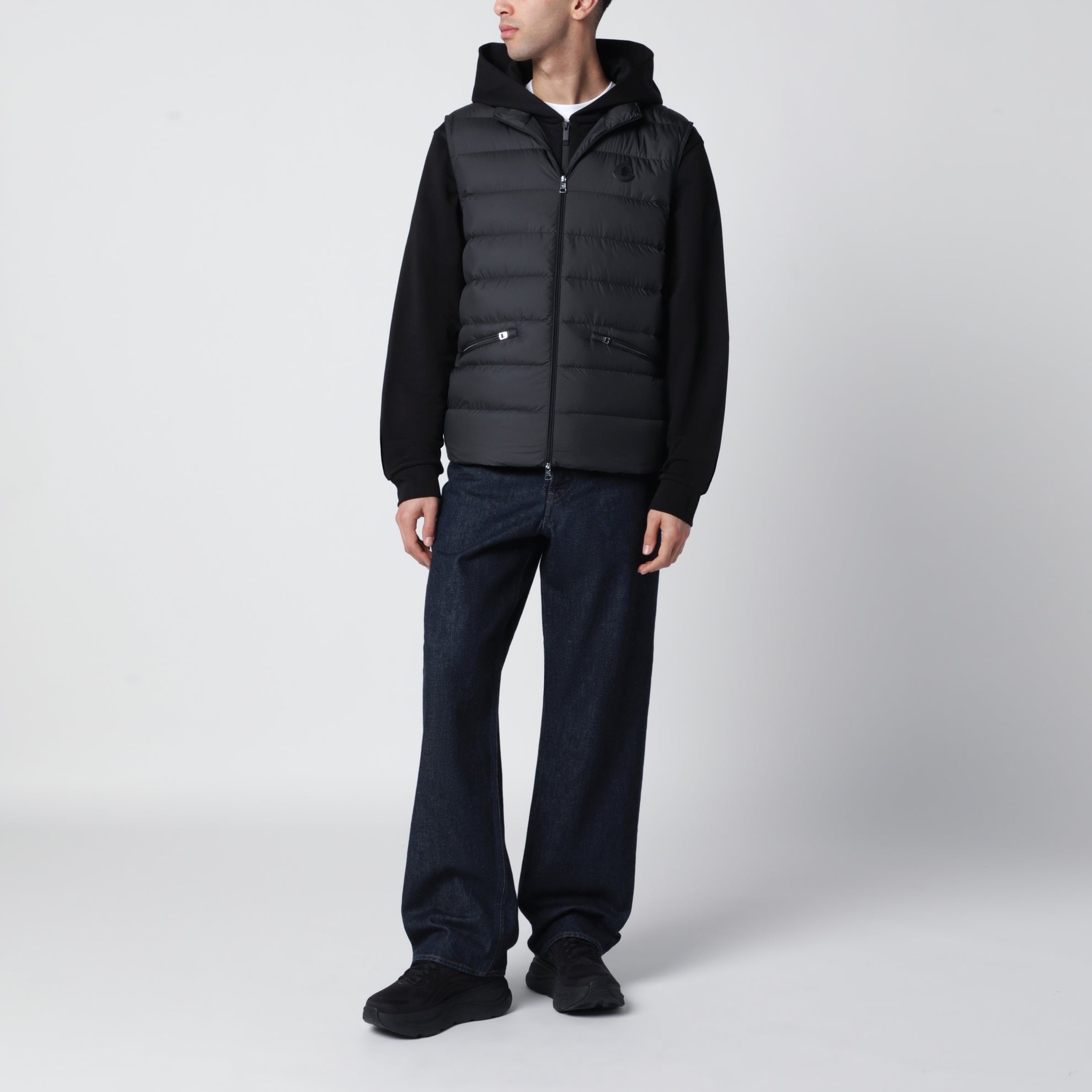 Gilet Lechtal imbottito con zip nero