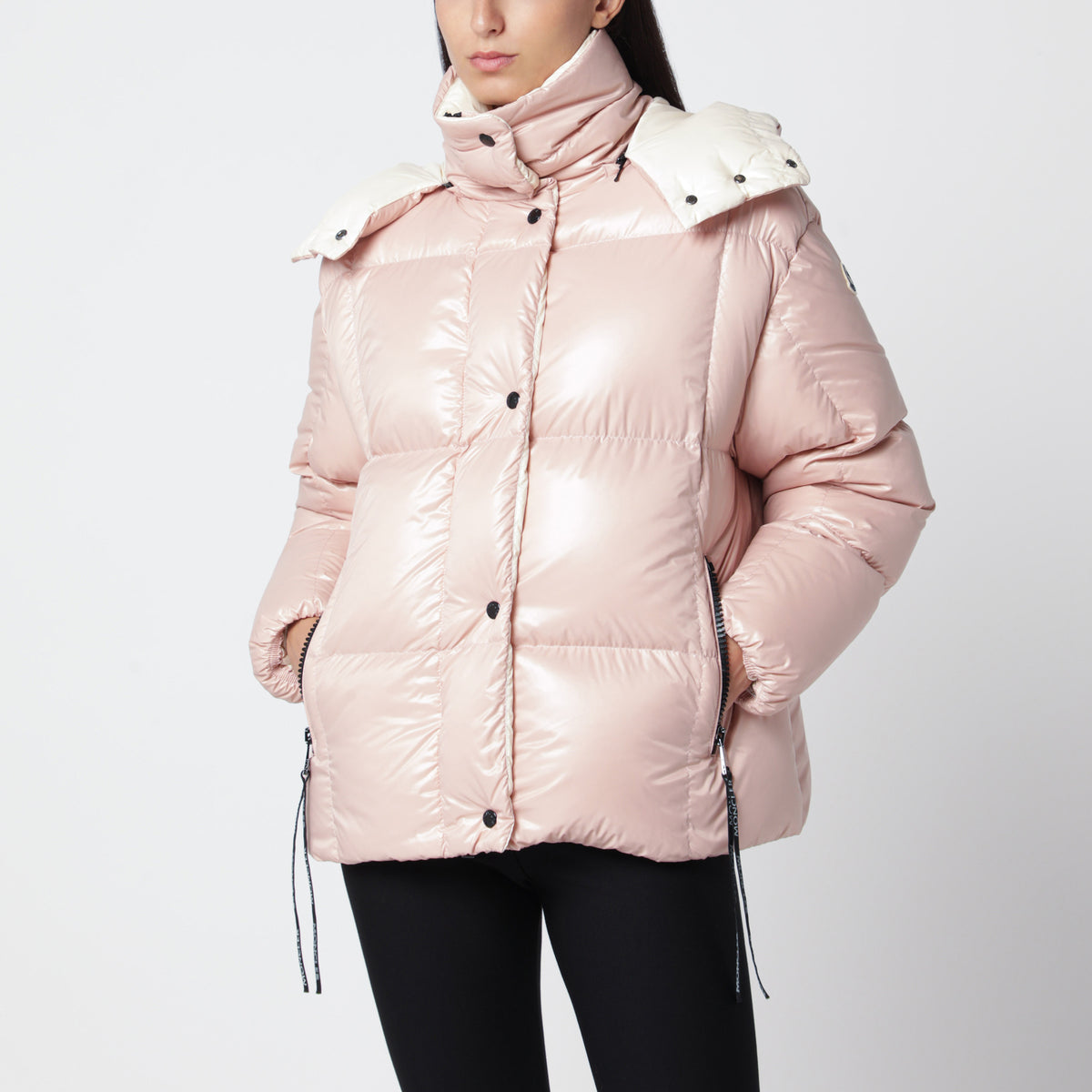 Doudoune Parana rose en nylon laqué