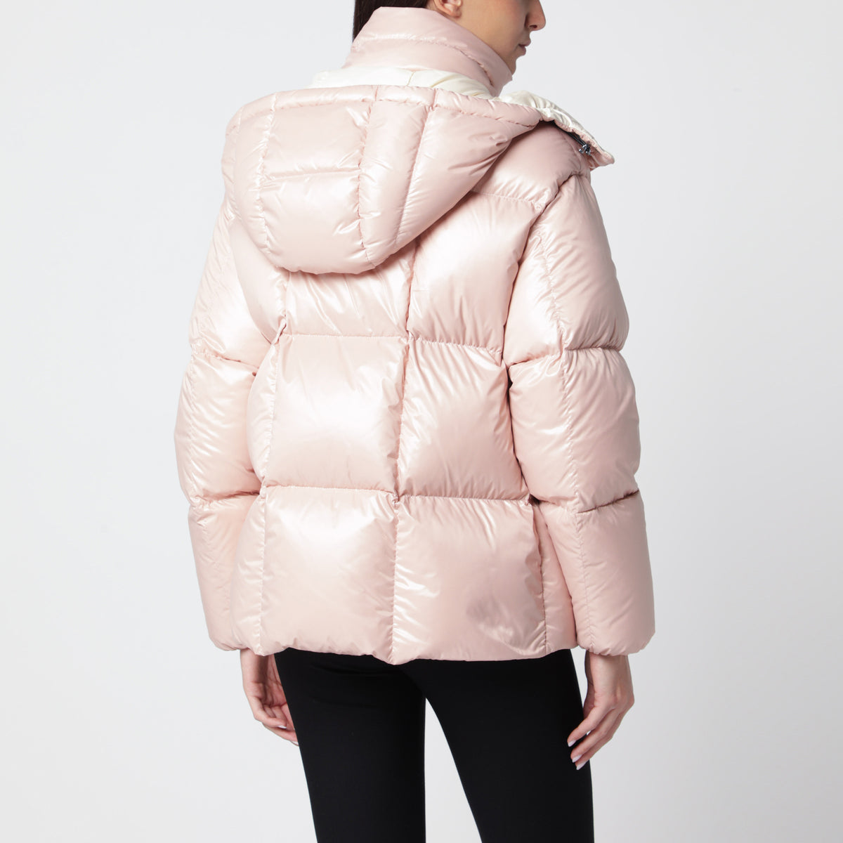 Doudoune Parana rose en nylon laqué