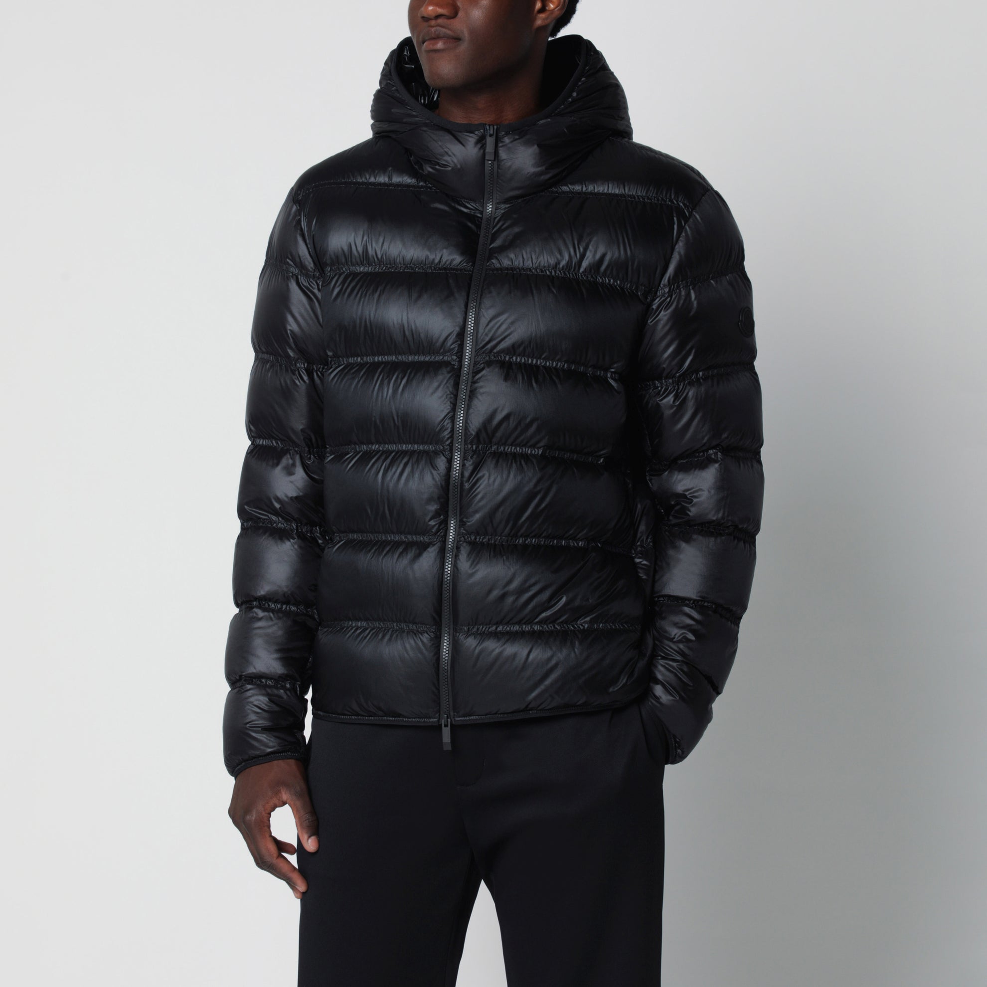 Piumino Guadiana con cappuccio in nylon nero