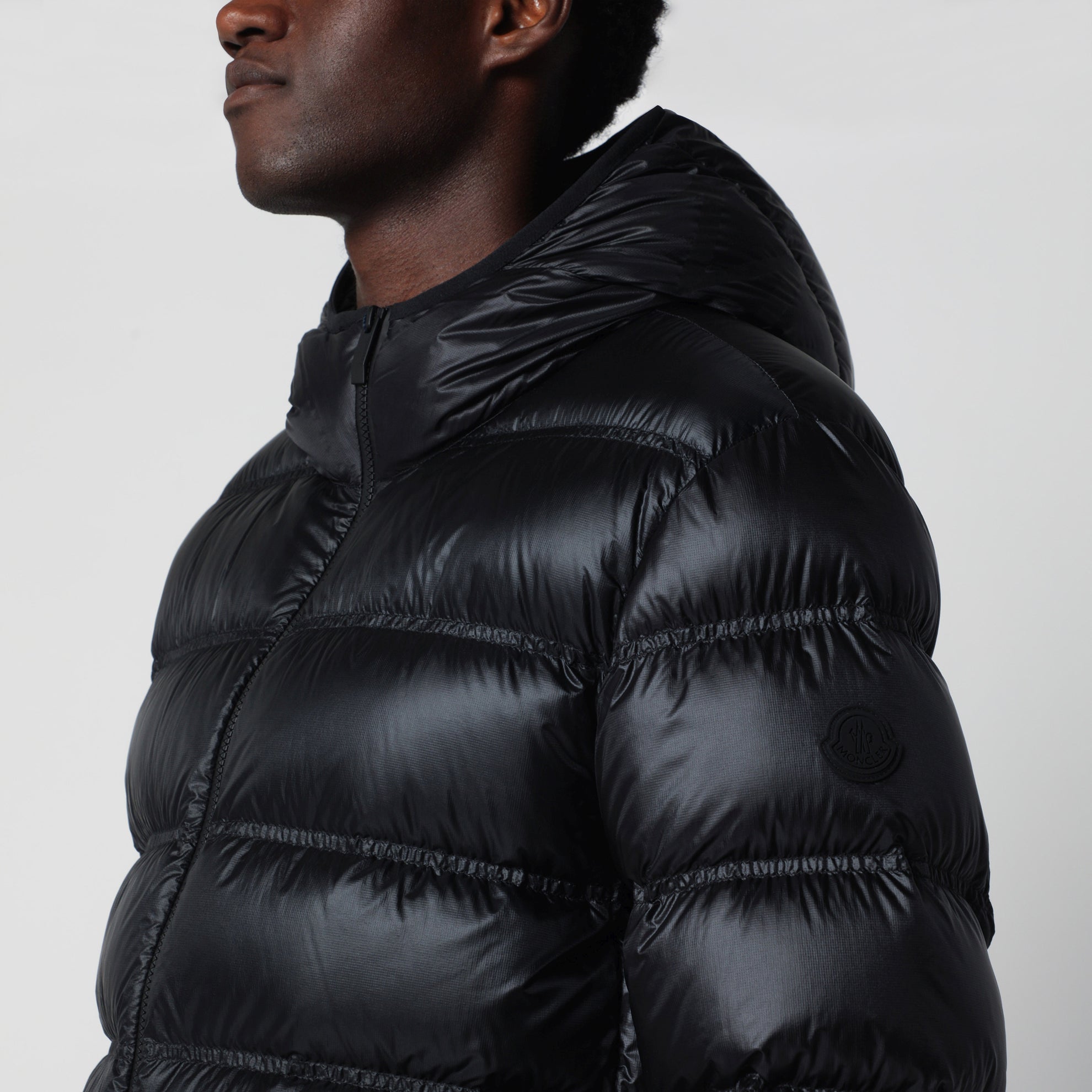 Piumino Guadiana con cappuccio in nylon nero