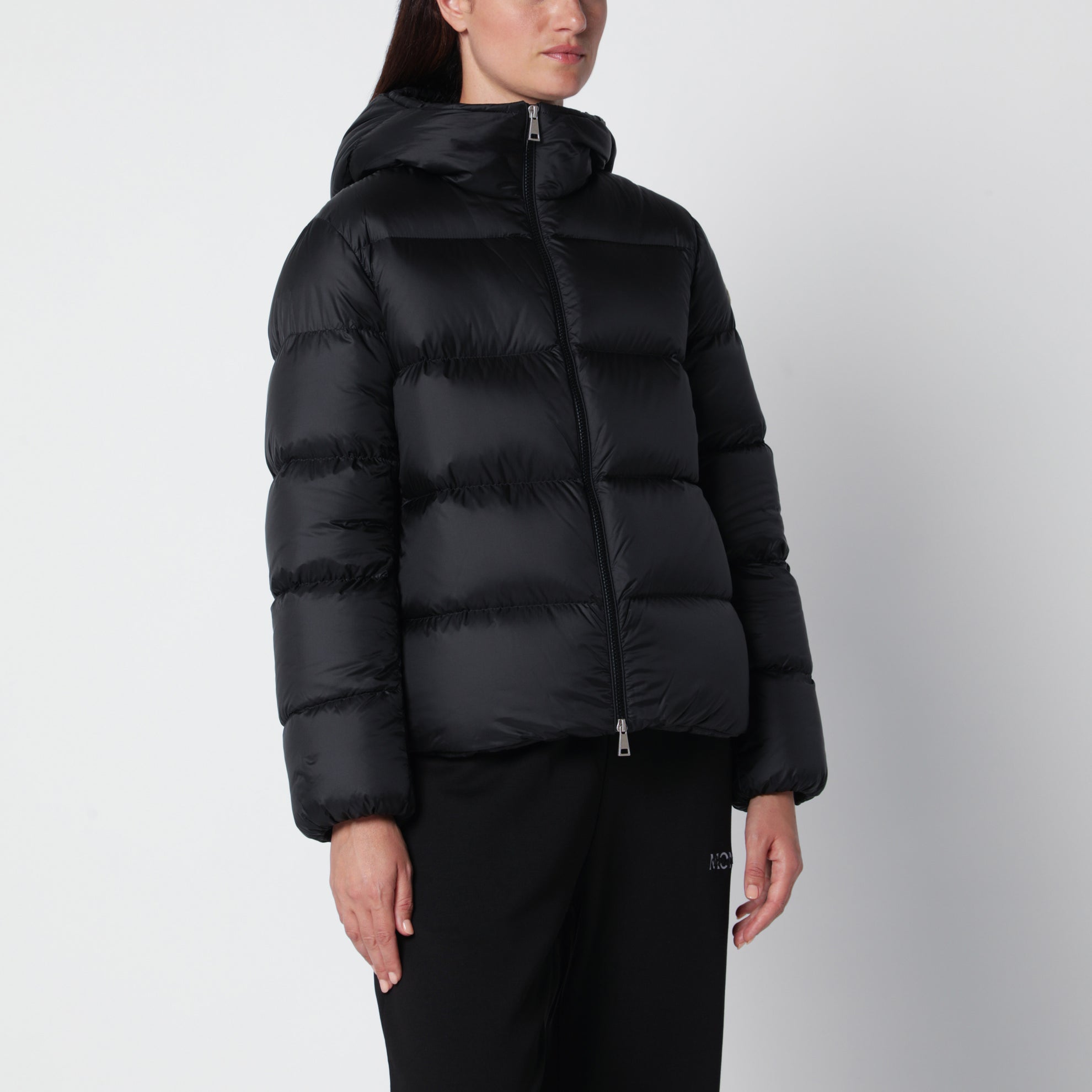 Schwarze Feligule Daunenjacke aus Nylon