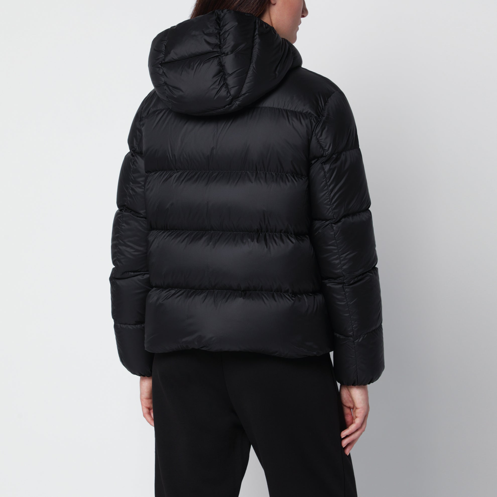 Schwarze Feligule Daunenjacke aus Nylon