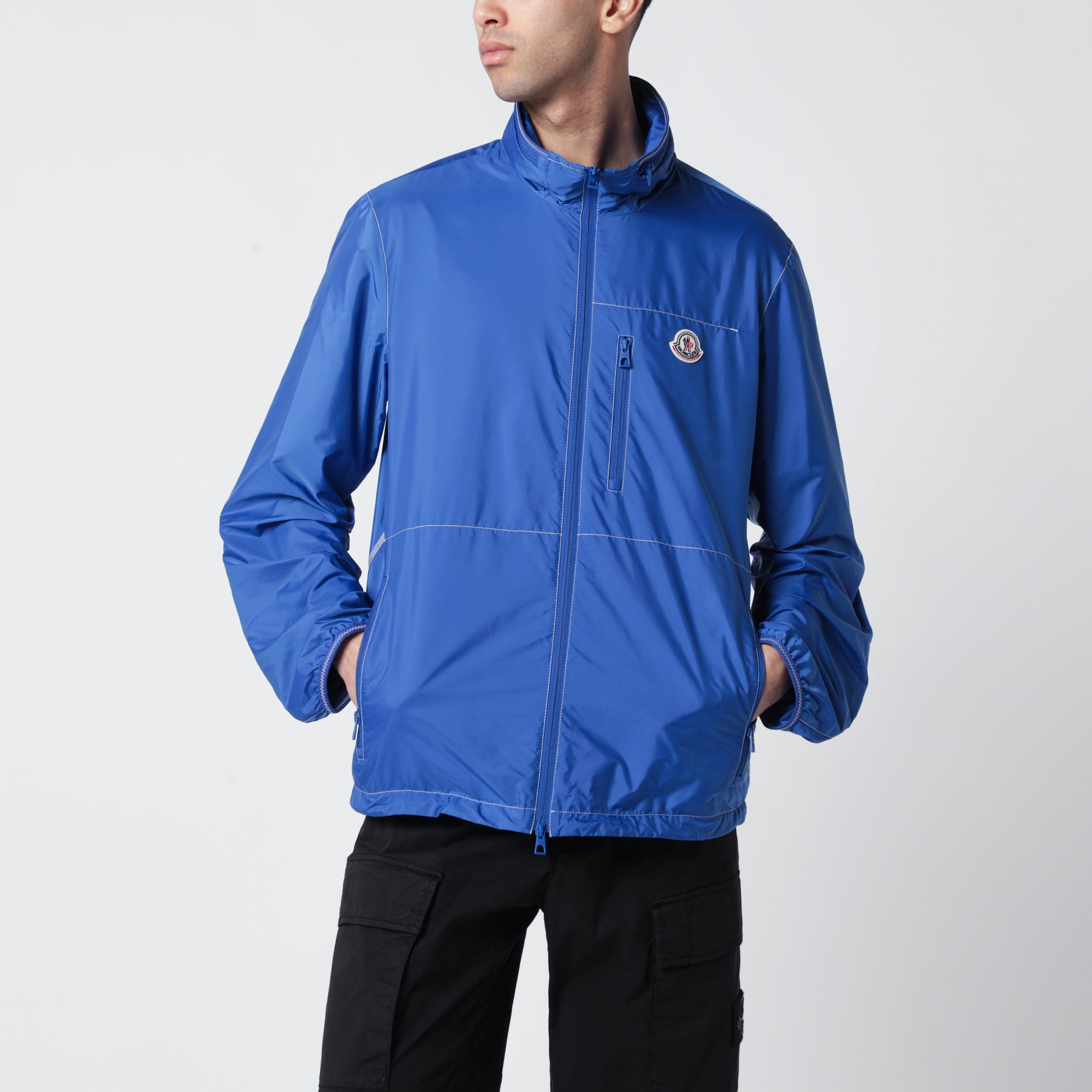 Arrakis Rainwear-Jacke blau mit abnehmbarer Kapuze