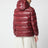 Dark red Maire down jacket in nylon laqué