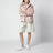 Pink Maire down jacket in nylon laqué