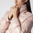 Pink Maire down jacket in nylon laqué
