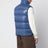 Light blue padded gilet in nylon laqué