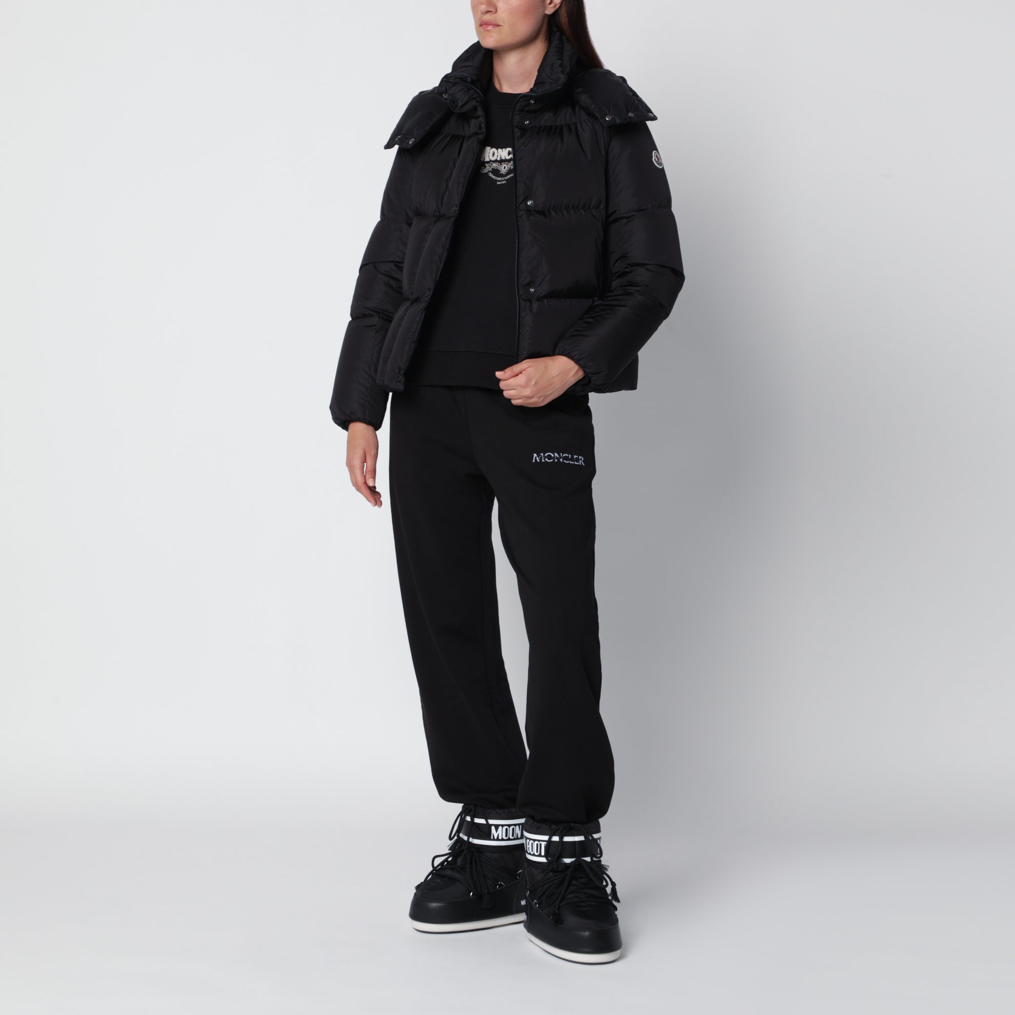Schwarze Daunenjacke aus Nylon