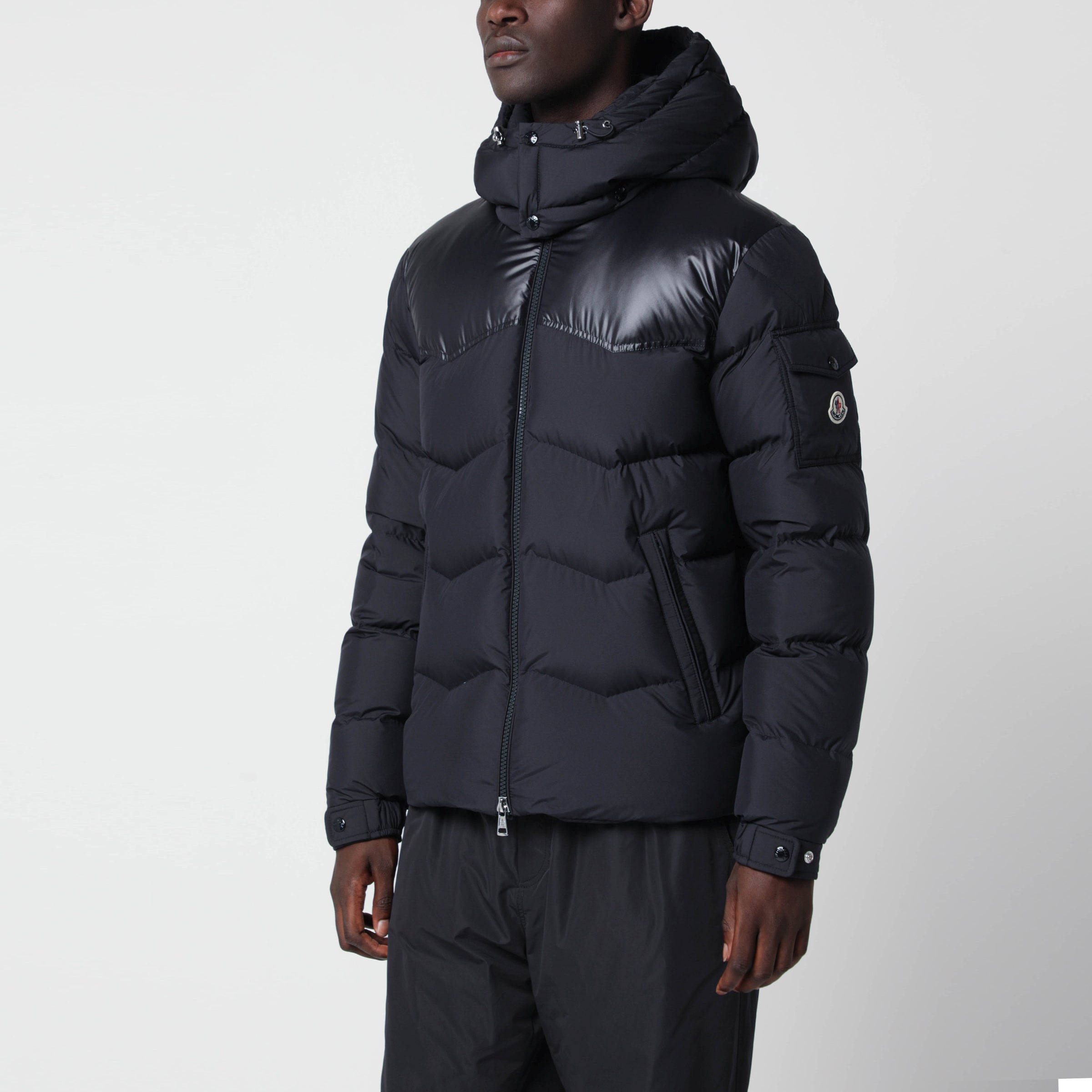 Moncler Ravelis short down jacket in blue | TheDoubleF