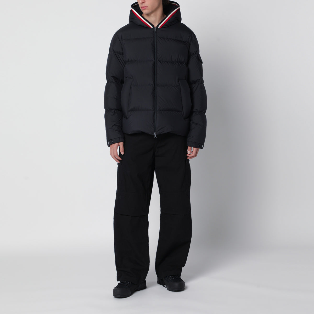 Piumino corto Lacfroid in poliestere blu navy con cappuccio