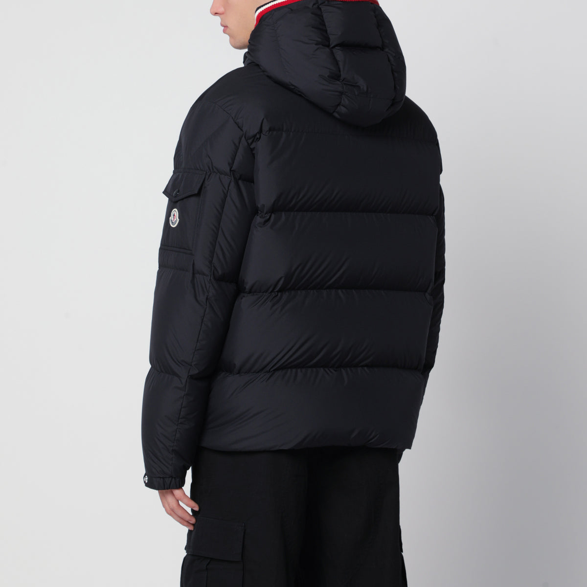 Piumino corto Lacfroid in poliestere blu navy con cappuccio