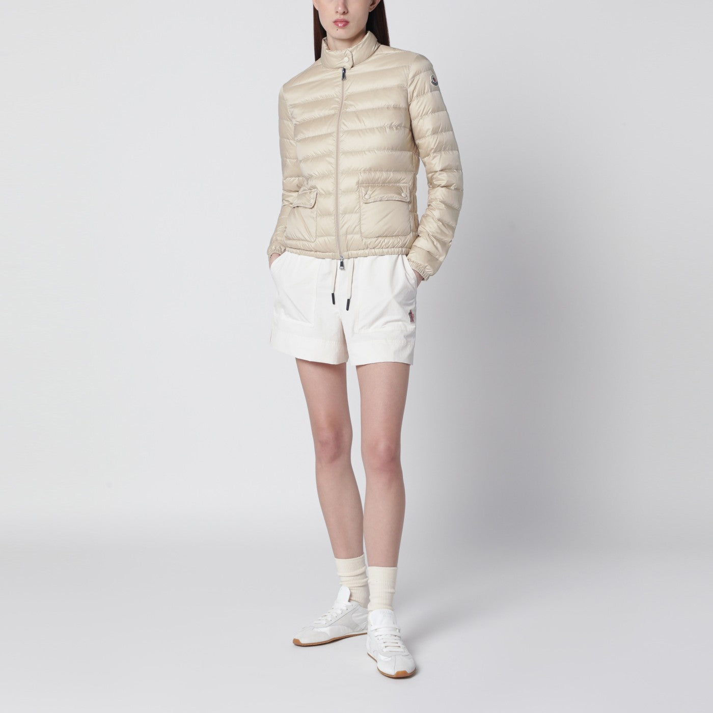 Lans kurze Daunenjacke hellbeige