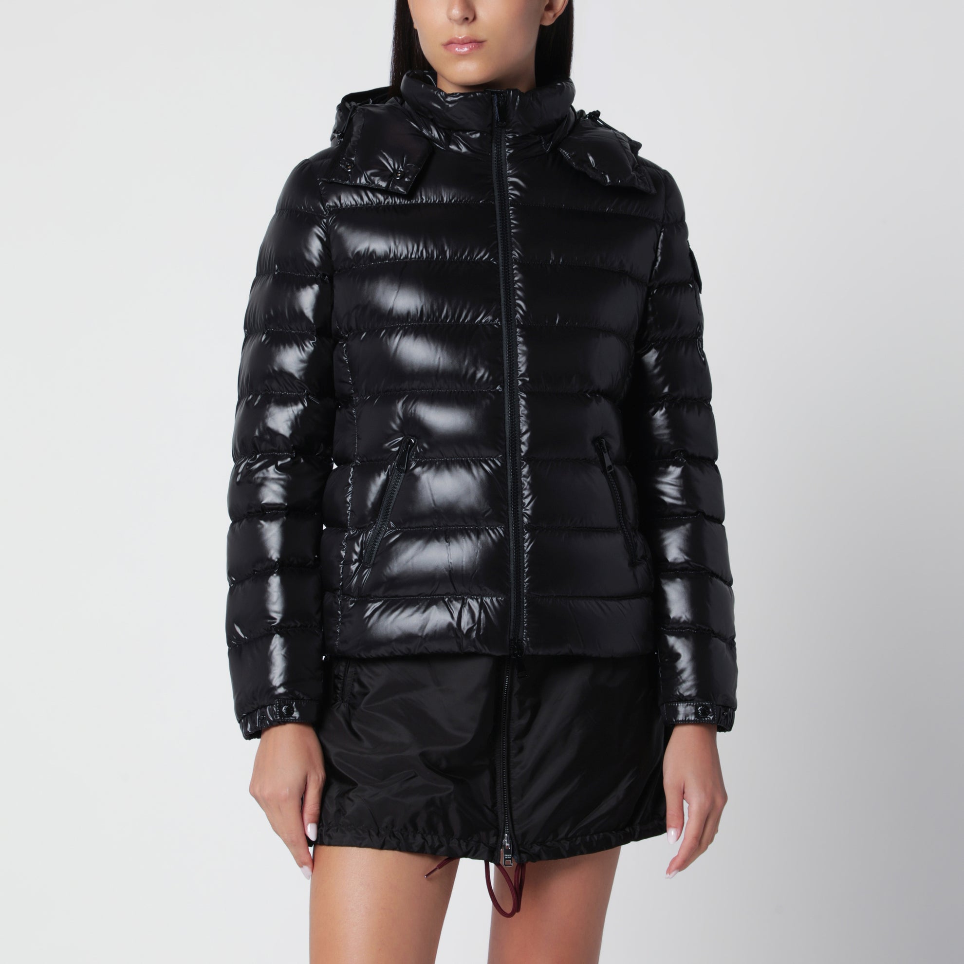 Black Bady down jacket in nylon laqué