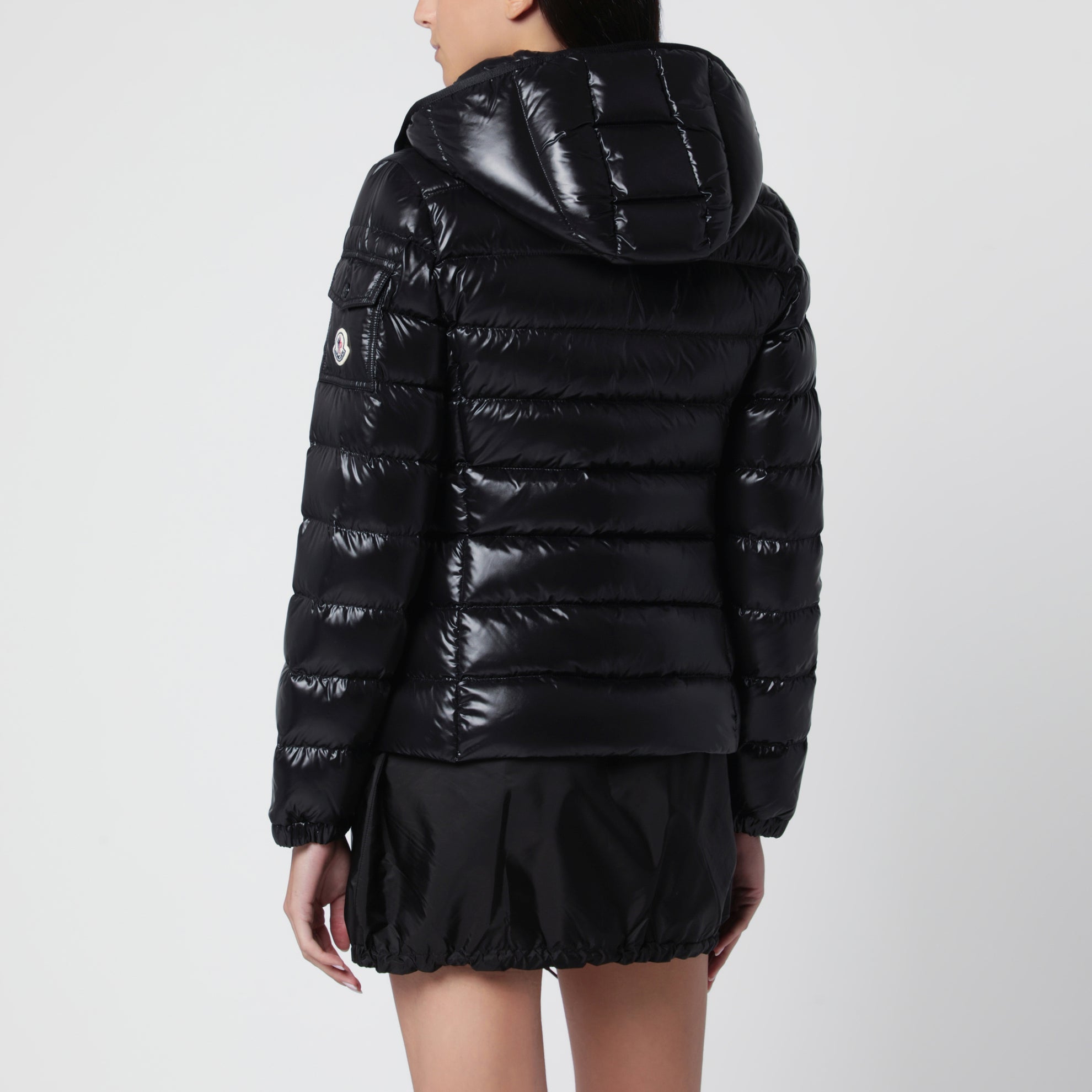Black Bady down jacket in nylon laqué
