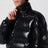Black Maya down jacket in nylon laqué