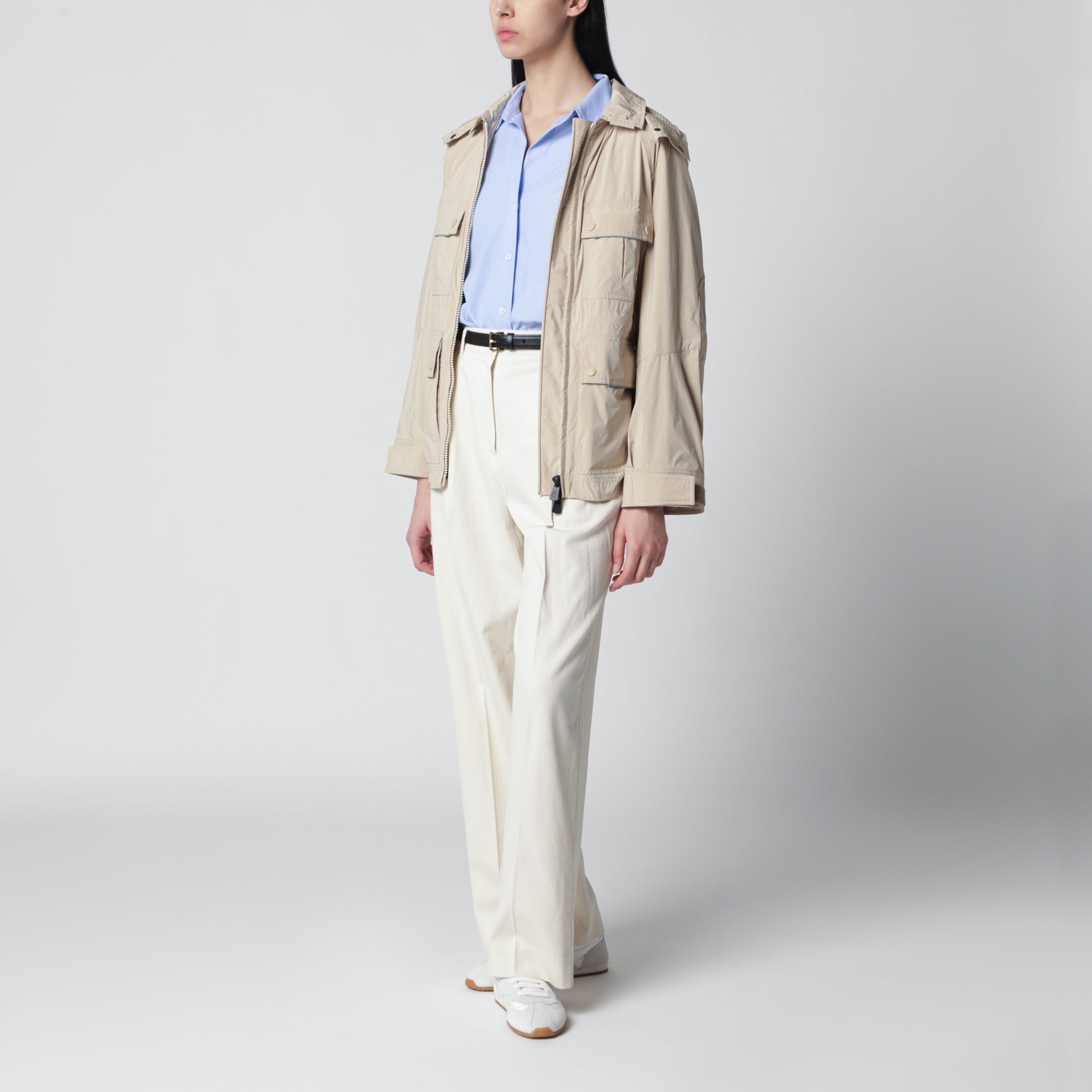 Giacca Nimba beige chiara con coulisse