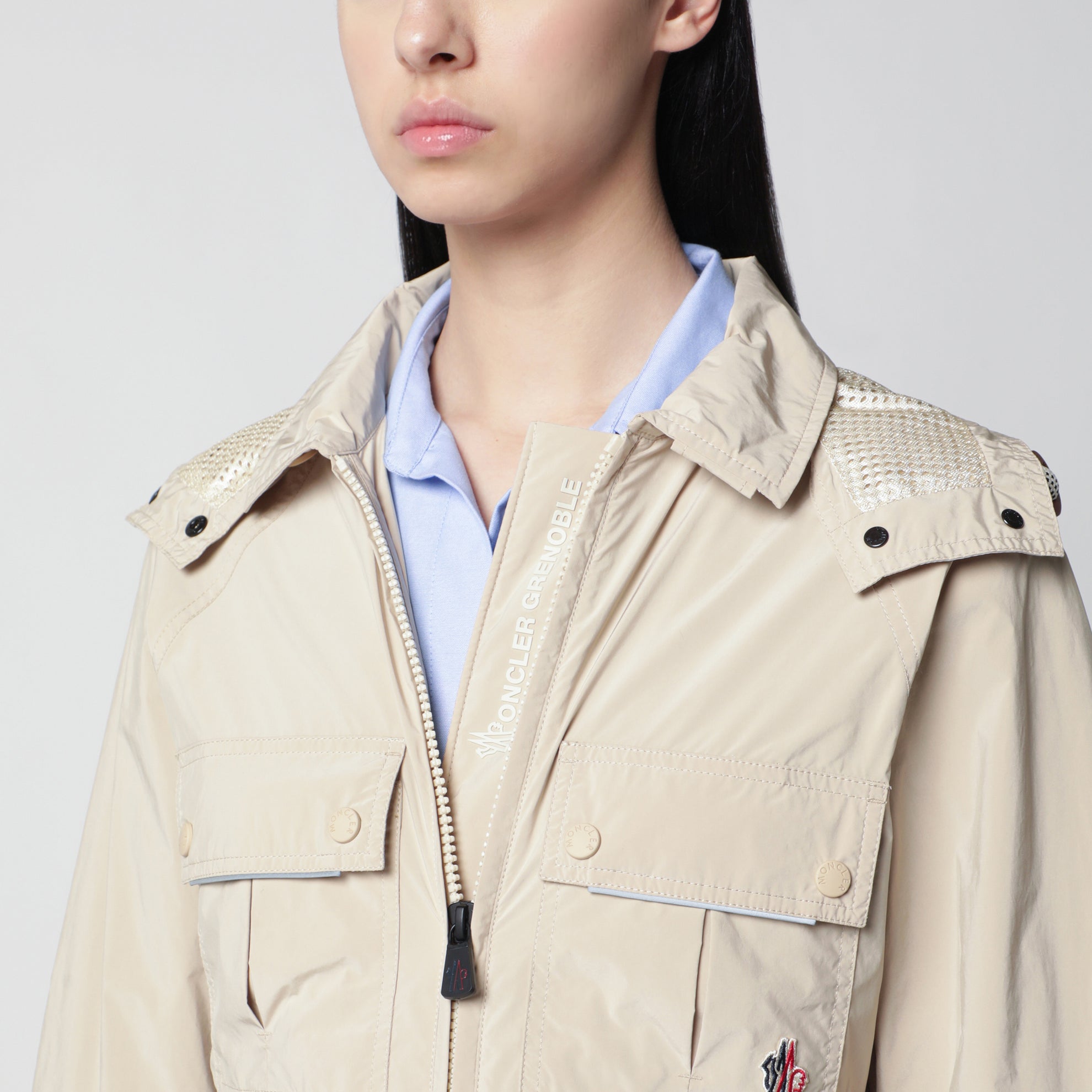 Giacca Nimba beige chiara con coulisse