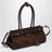Borsa a mano Bonnie medium in pelle scamosciata moro