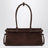 Borsa a mano Bonnie medium in pelle scamosciata moro
