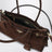 Borsa a mano Bonnie medium in pelle scamosciata moro