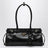 Borsa a mano Bonnie medium in pelle di vitello nera