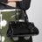 Borsa a mano Bonnie medium in pelle di vitello nera