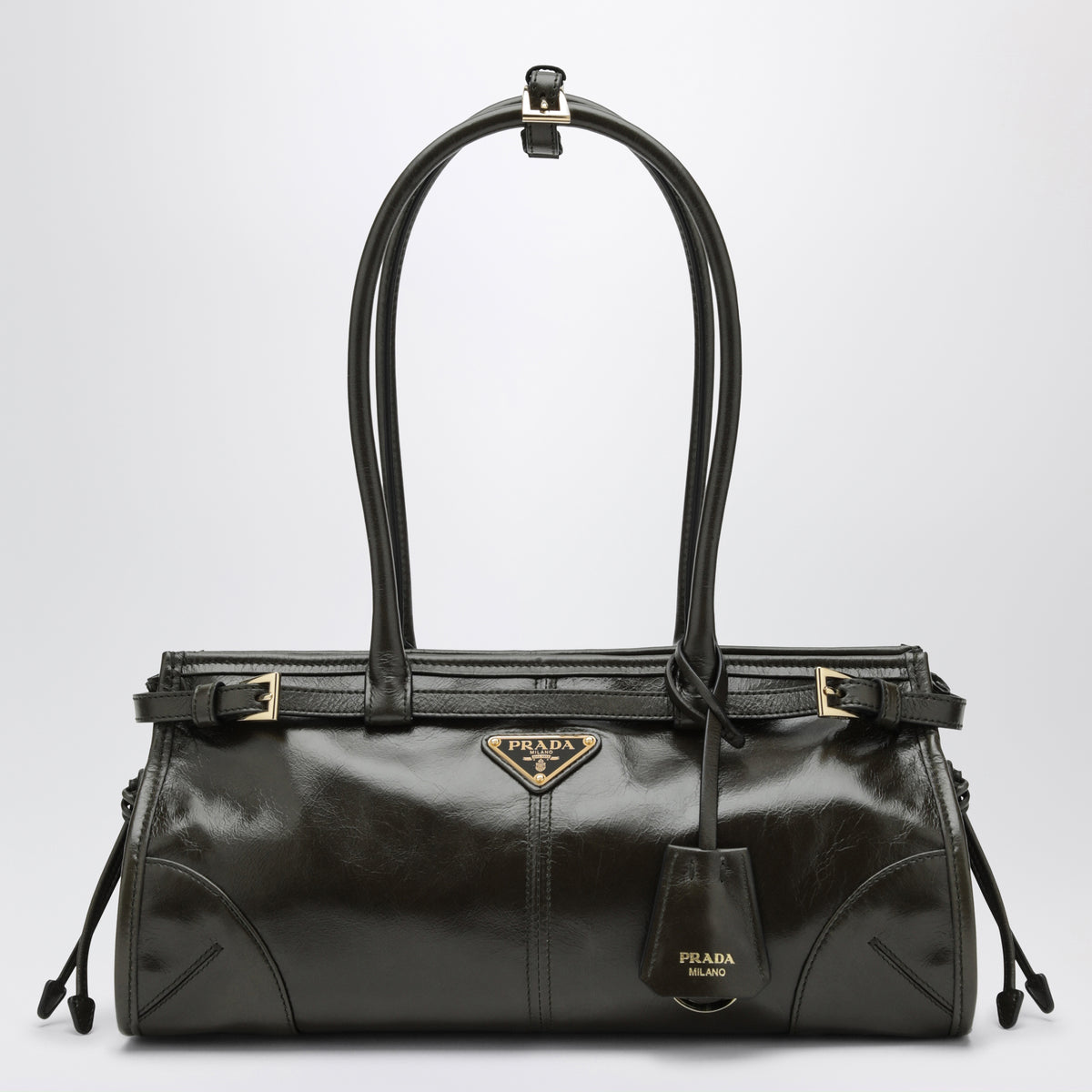 Bonnie medium handbag in Selva Green leather