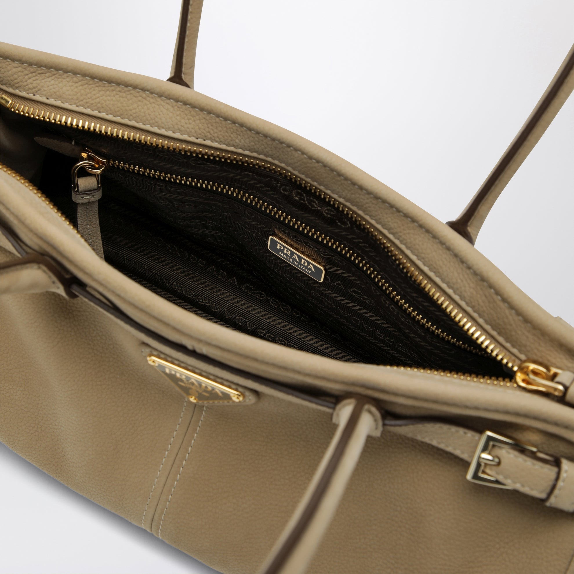 Borsa a mano Bonnie medium in pelle nabuk beige